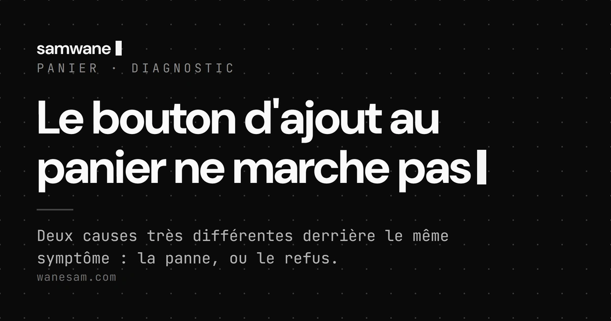 Le bouton d'ajout au panier ne marche pas : panne technique ou problème de conversion ?