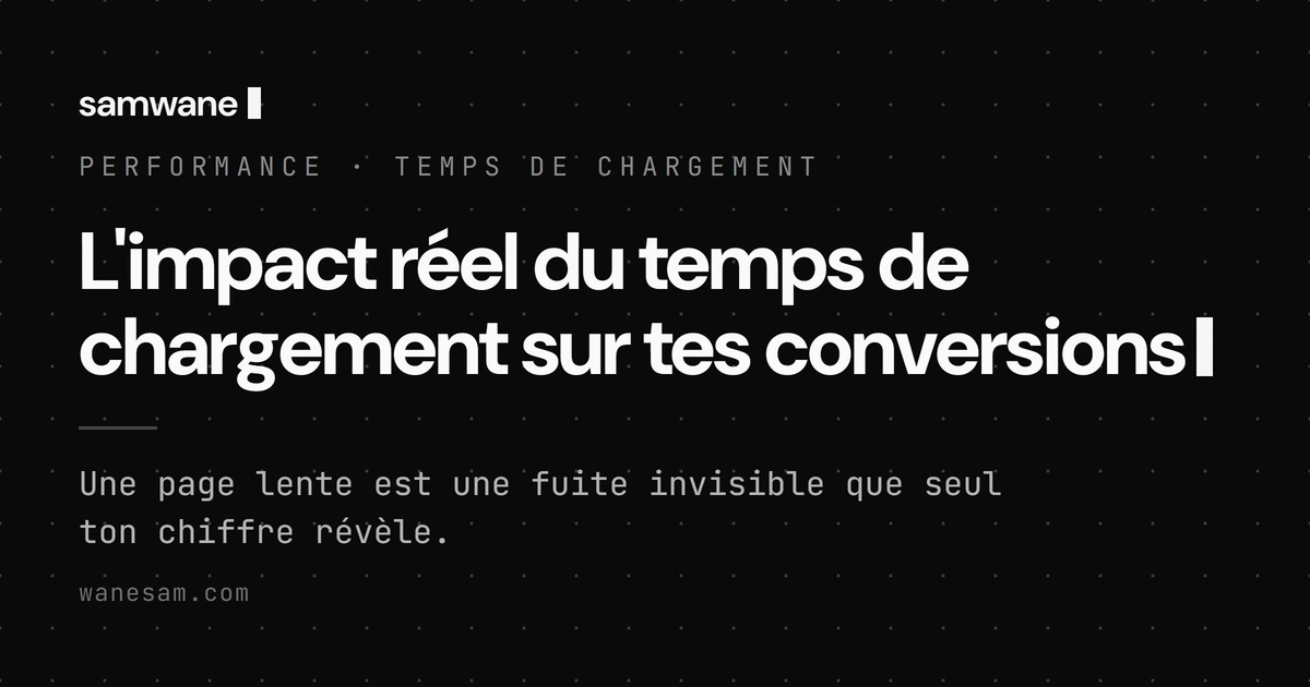 L'impact réel du temps de chargement sur tes conversions