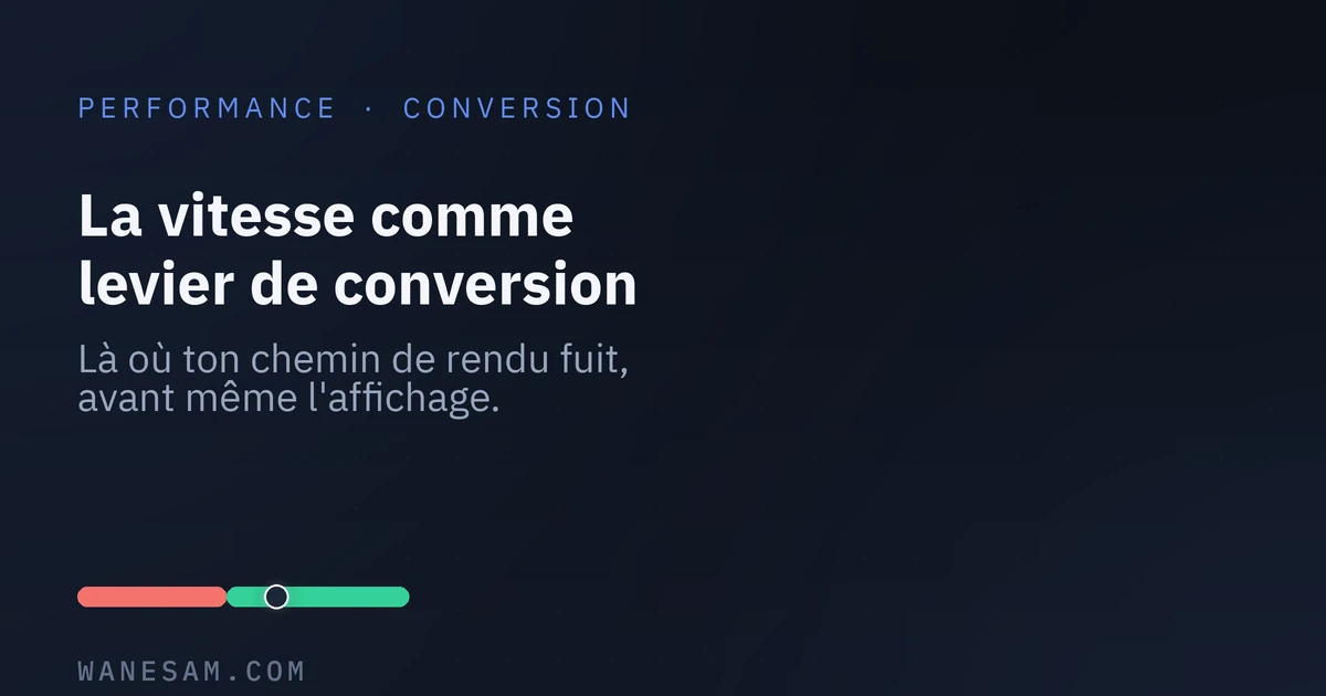 Diagnostic performance web : analyse du chemin de rendu et des Core Web Vitals